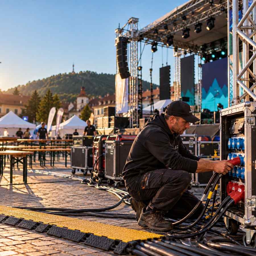 Închiriere echipamente logistice și execuție lucrări instalații electrice